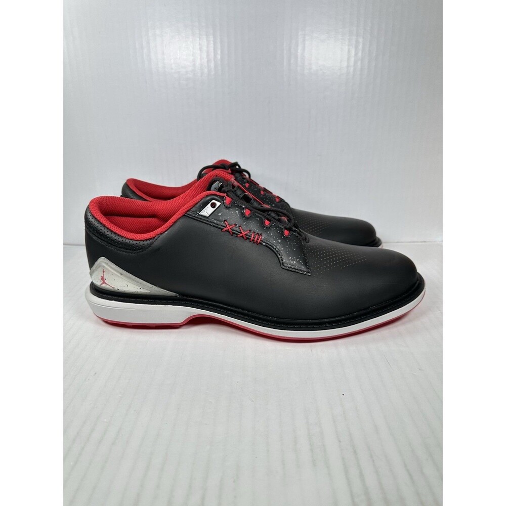 Size 11.5 Nike Air Jordan ADG 5 Men's Low Golf Shoes Black Red Bred FQ7874-001